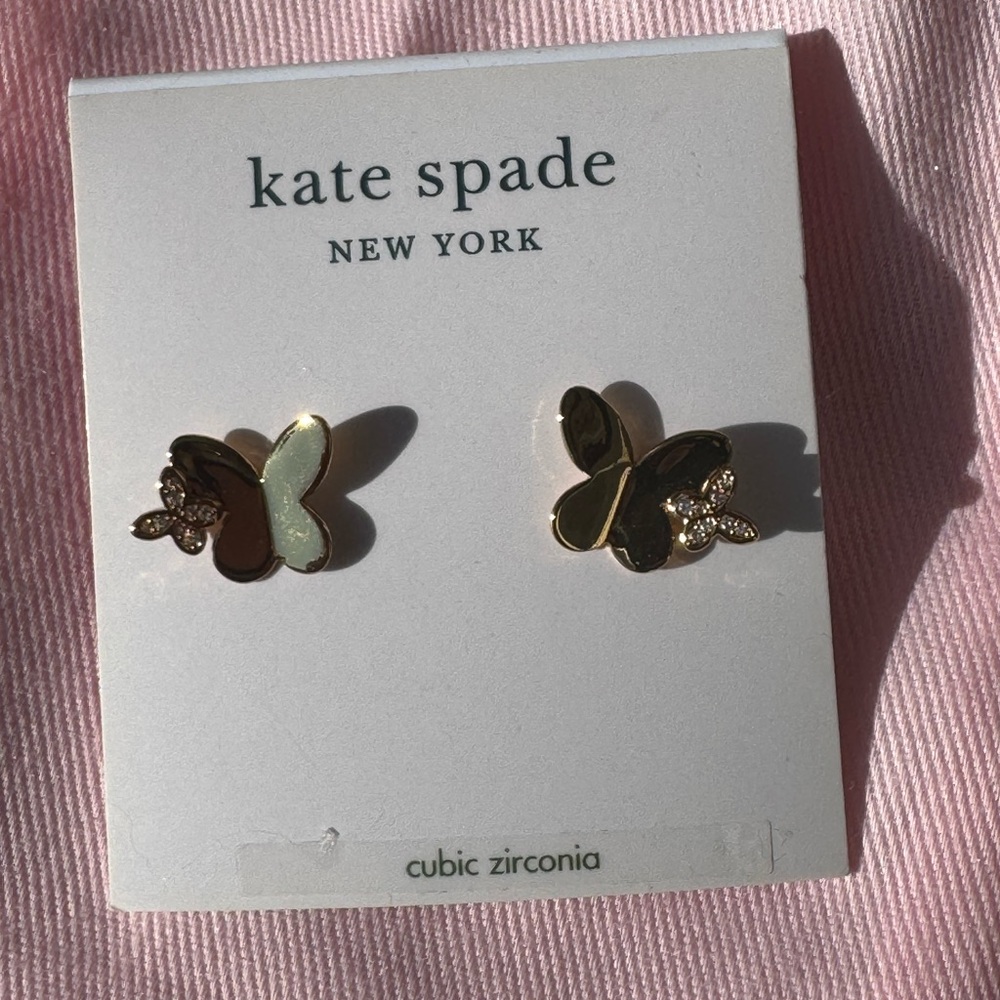 Kate Spade Gold Stud Butterfly Earrings